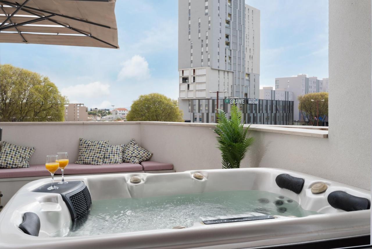 Glow Luxury Apartment With Terrace And Jacuzzi Split Eksteriør billede